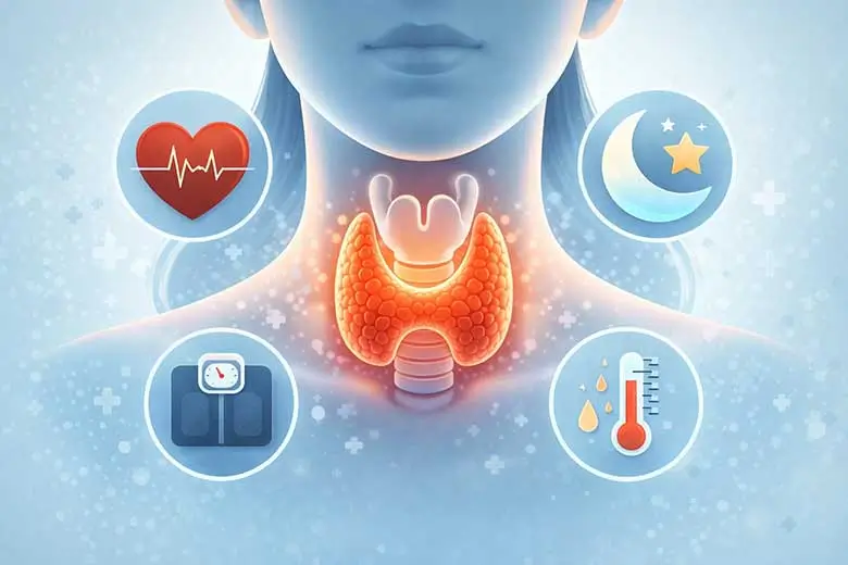 Yüksek Tiroid Belirtileri: Çarpıntı, Kilo değişimi, Uyku ve Isı Hassasiyeti